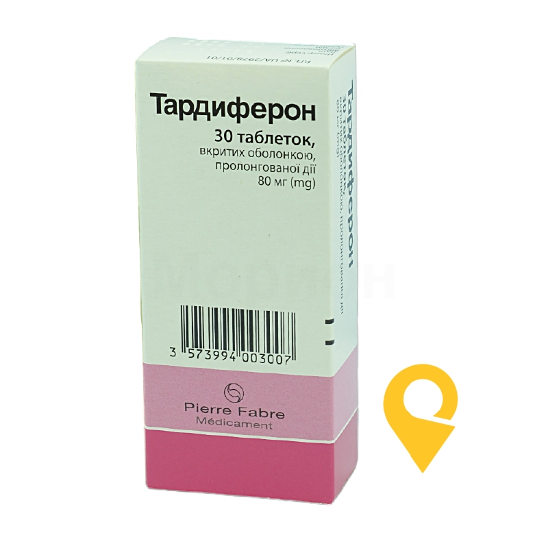 Тардиферон табл. пролонг. 80 мг №30 Пьер Фабр Медикамент Продакшн (Франція)