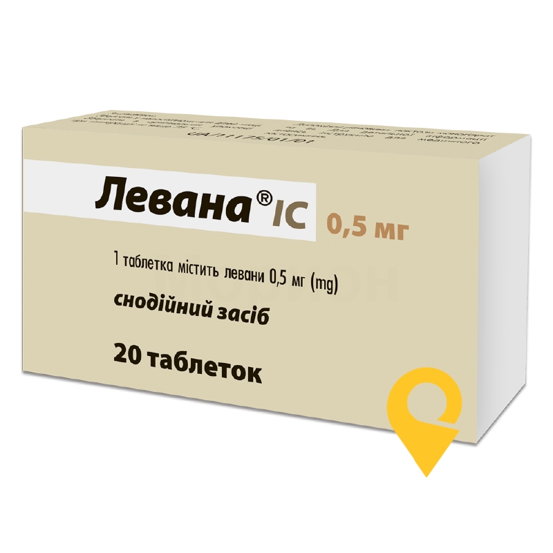 Левана табл. 0,5 мг №20 ІнтерХім (Україна)