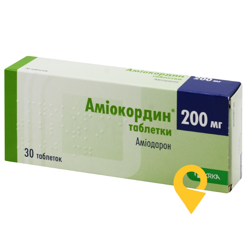 Аміокордин табл. 200 мг №30 КРКА (Словенія)