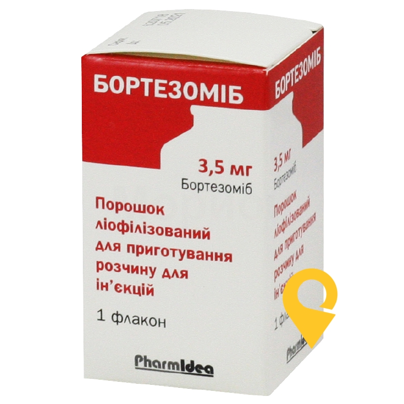 Бортезоміб, порошок ліофіліз. д/приготуван. р-ну для ін'єкцій, флакон, №1