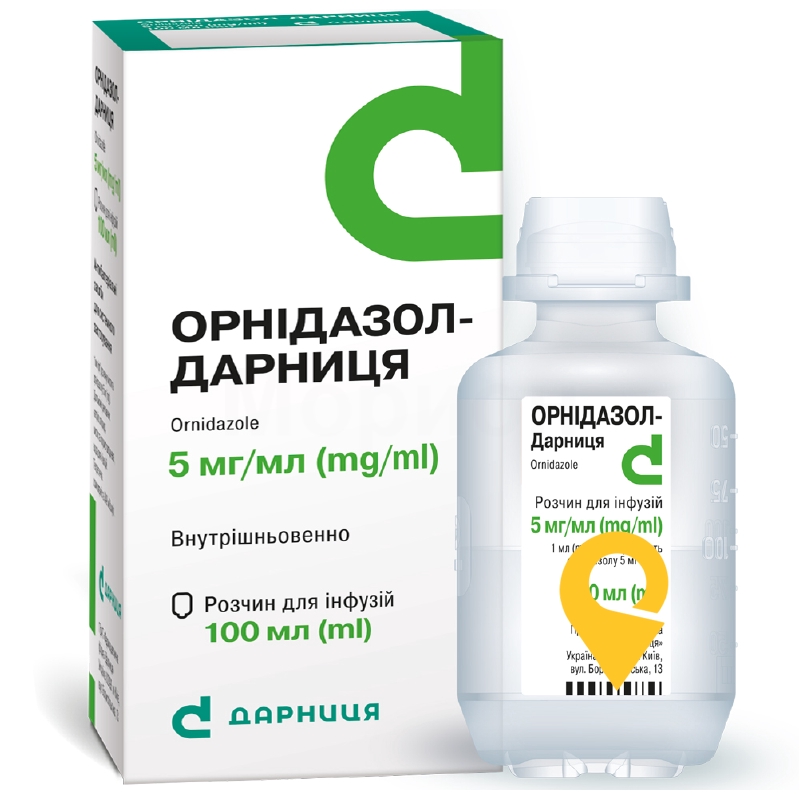 Орнідазол р-н д/ін. 5 мг/мл 100.мл Дарниця ФФ (Україна)