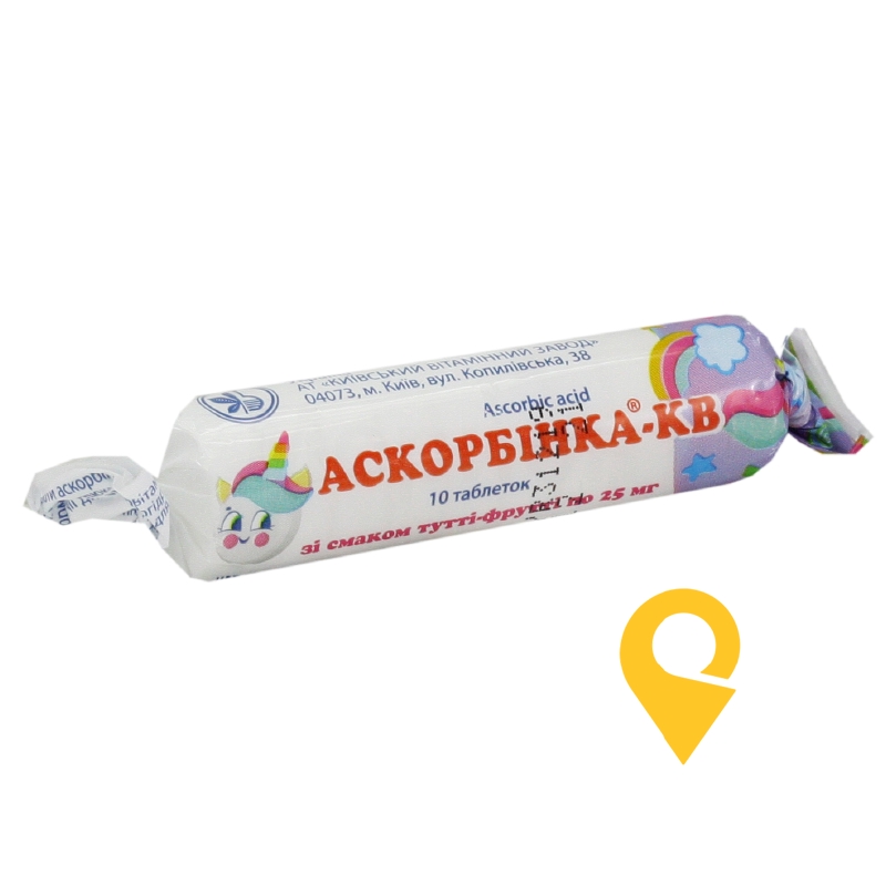 Аскорбінка®-КВ, таблетки, в етикетці, №10