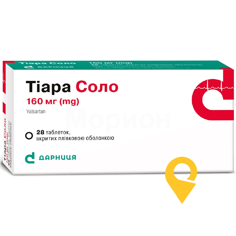 Тіара соло табл. 160 мг №28 Дарниця ФФ (Україна)