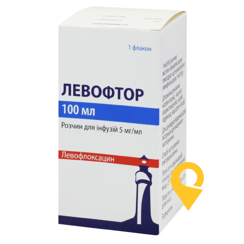 Левофтор р-н д/інф 5 мг/мл 100.мл Vem Ilac Sanayi (Туреччина)