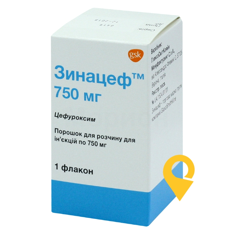 Зинацеф пор. д/ін. 0,75 г ЕйСіЕс Добфар (Італія)