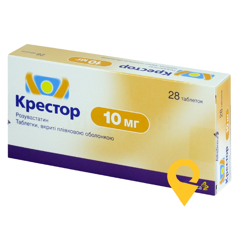 Крестор, таблетки, вкриті плівковою оболонкою, блістер, №28