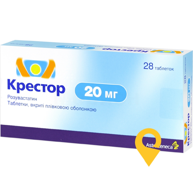 Крестор табл. 20 мг №28 АстраЗенека (Великобританія)