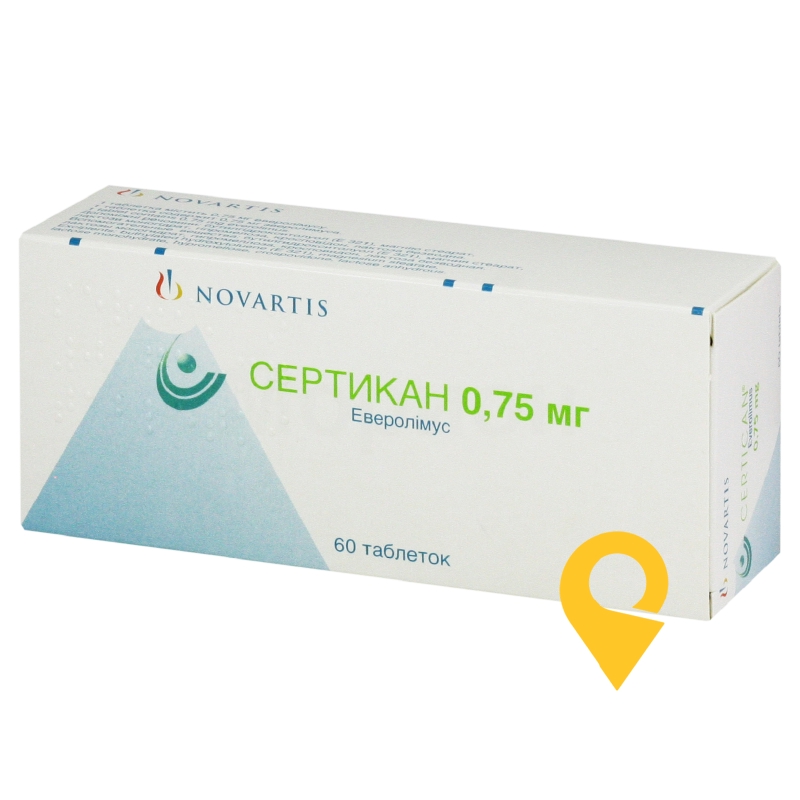 Сертикан табл. 0,75 мг №60 Новартіс Фарма Штейн (Швейцарія)