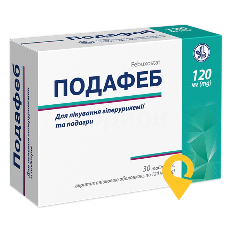 Подафеб, таблетки, вкриті плівковою оболонкою, блістер, №30