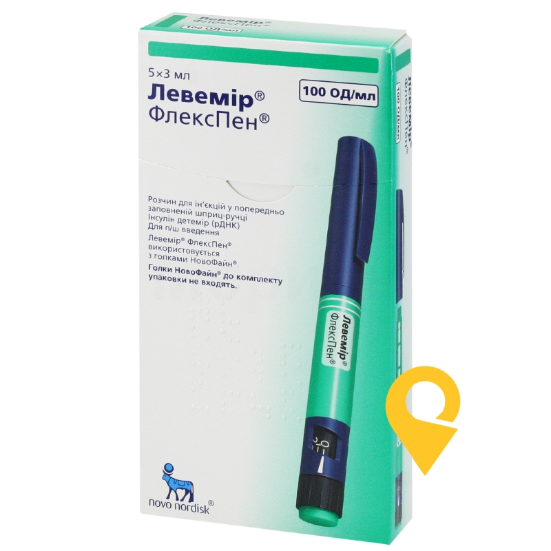 Левемір® Флекспен®, розчин для ін'єкцій, шприц-ручка многодозова, №5