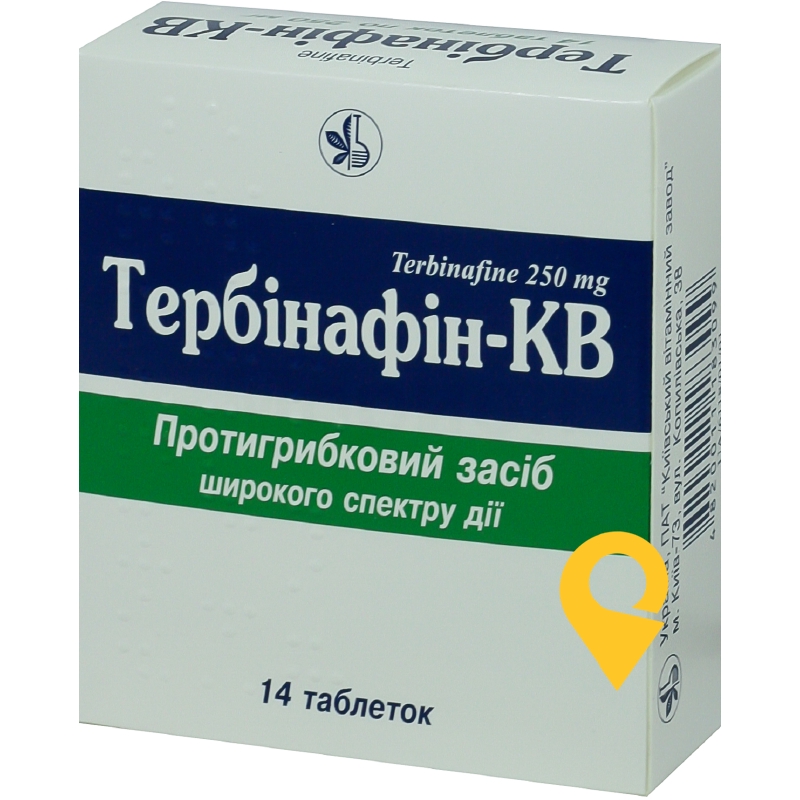 Тербінафін табл. 250 мг №14 Київський вітамінний завод (Україна)