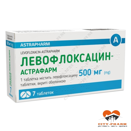 Левофлоксацин табл. п/о 500 мг